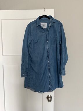 Frank & Eileen Light Blue Mary Denim Button-Down Shirt Dress